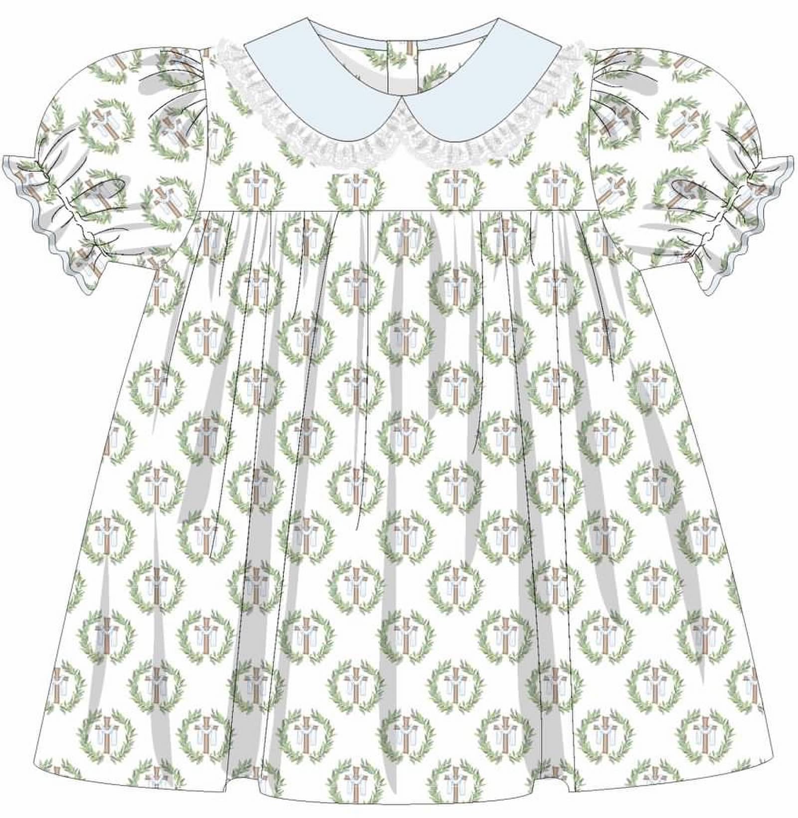 Girl Short Sleeve Cross Dress