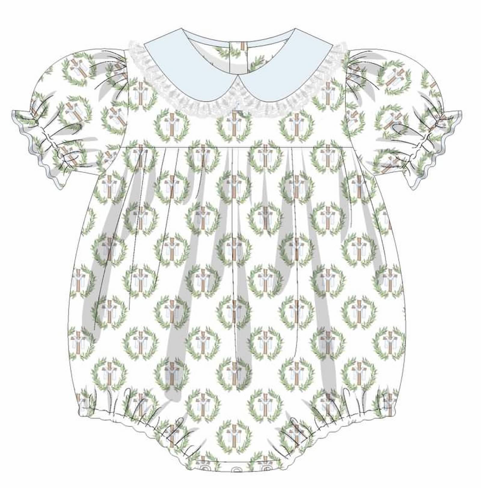 Girl Short Sleeve Cross Bubble