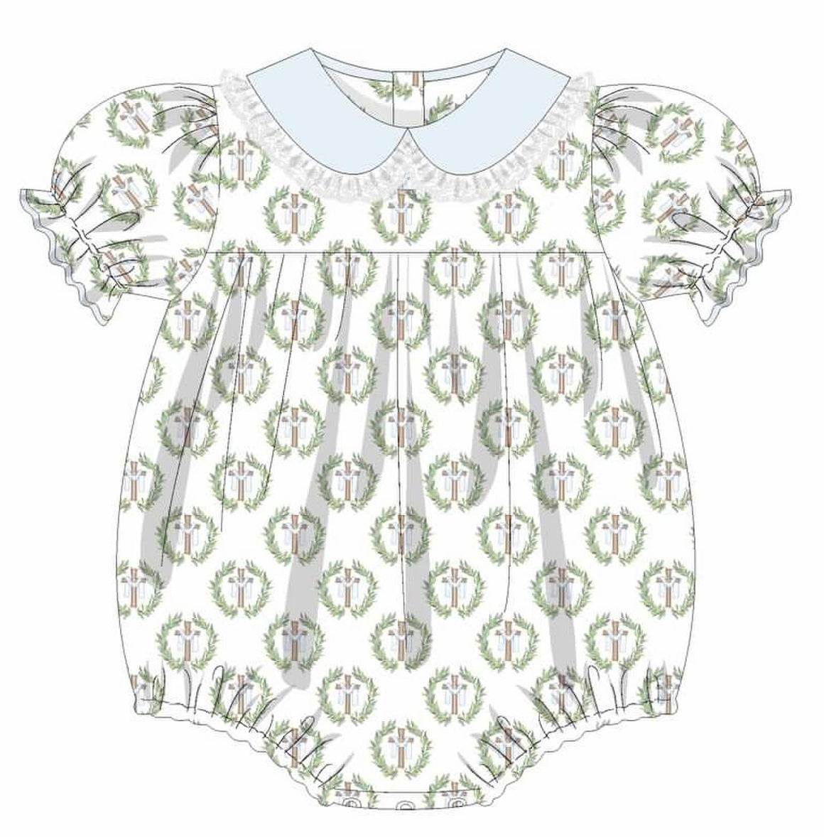 Girl Short Sleeve Cross Bubble
