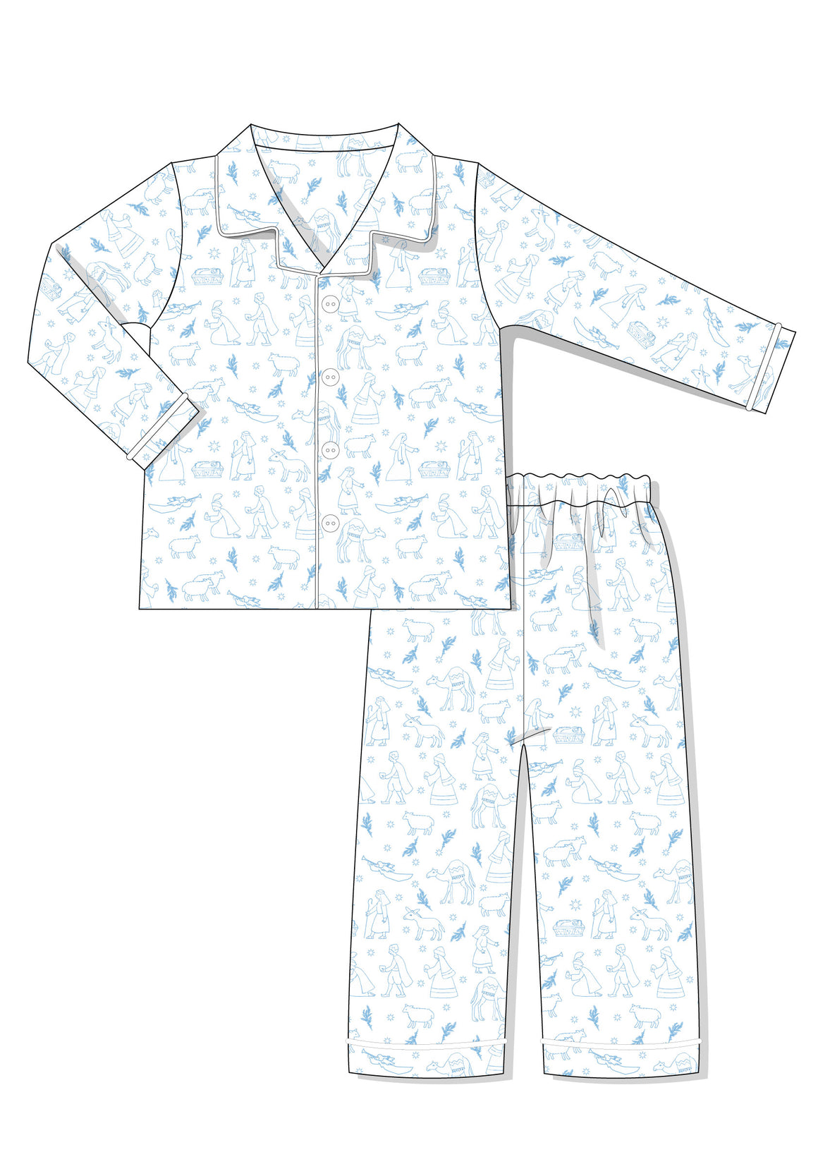 PREORDER Bethlehem Classic Boy/Unisex Loungewear Button Front Set