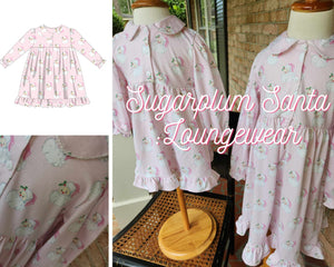 Pink Sugarplum Girls Loungewear Gown