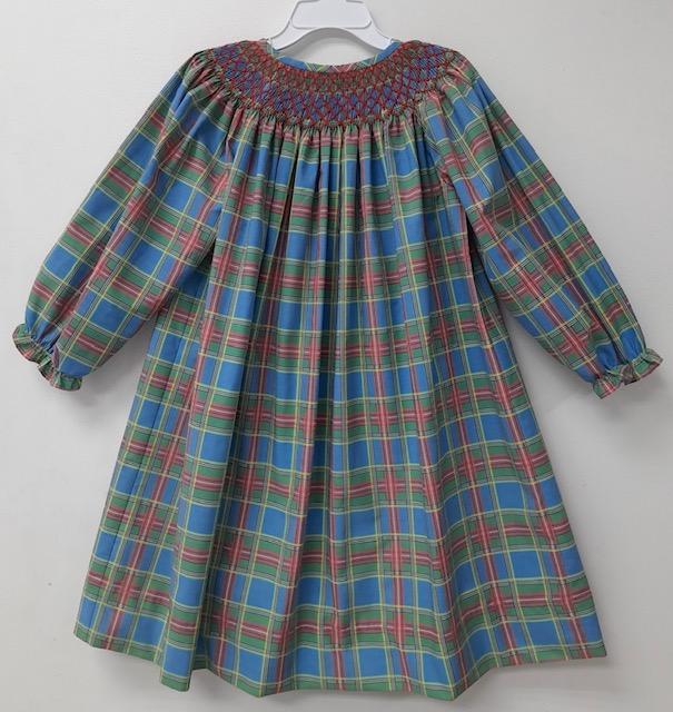 Girls Smocked Dress from the Red and Blue Plaid Collection