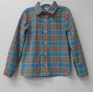 Boys Button Up Shirt from the Red and Blue Plaid Collection