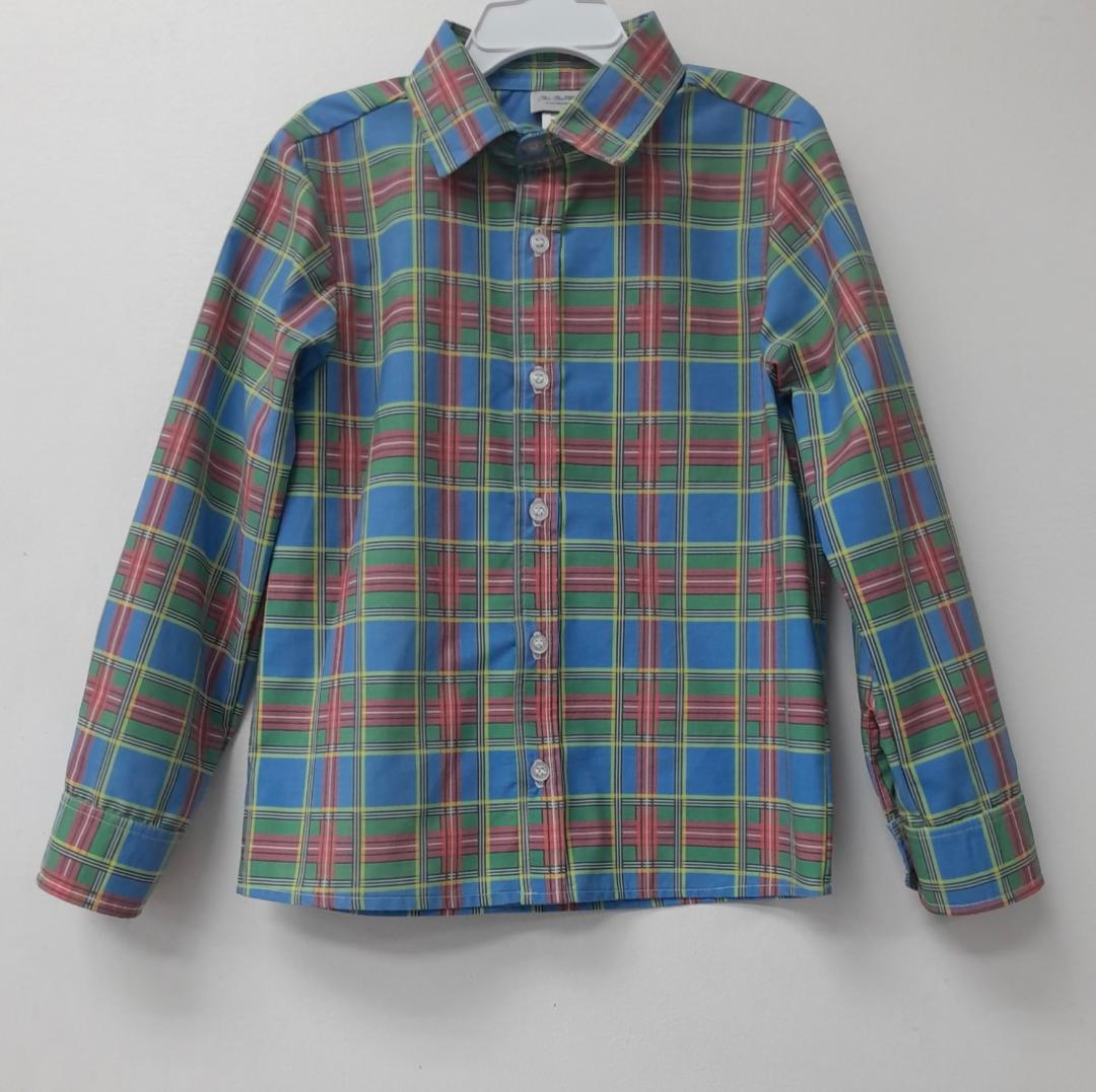 Boys Button Up Shirt from the Red and Blue Plaid Collection