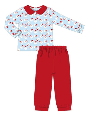 Boys Bubble OR Pant Set from the Blue Santa Collection