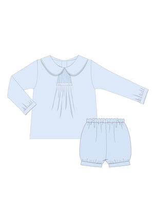 Boy Classic Smocked Peter Pan w/ Banded or Regular Shorts